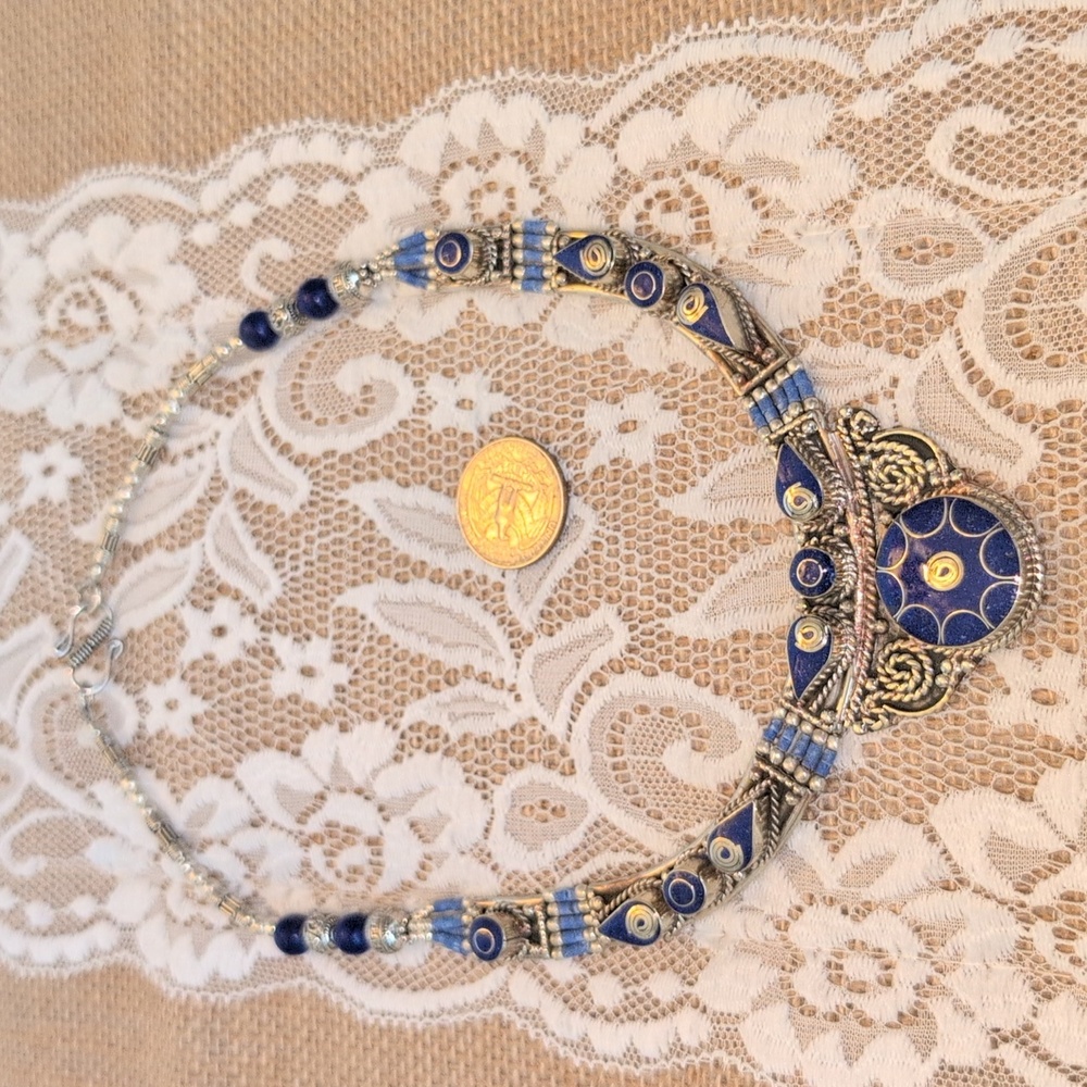 NWOT TIBETAN SILVER HANDCRAFTED BEADED NECKLACE - Picture 10 of 11